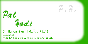 pal hodi business card